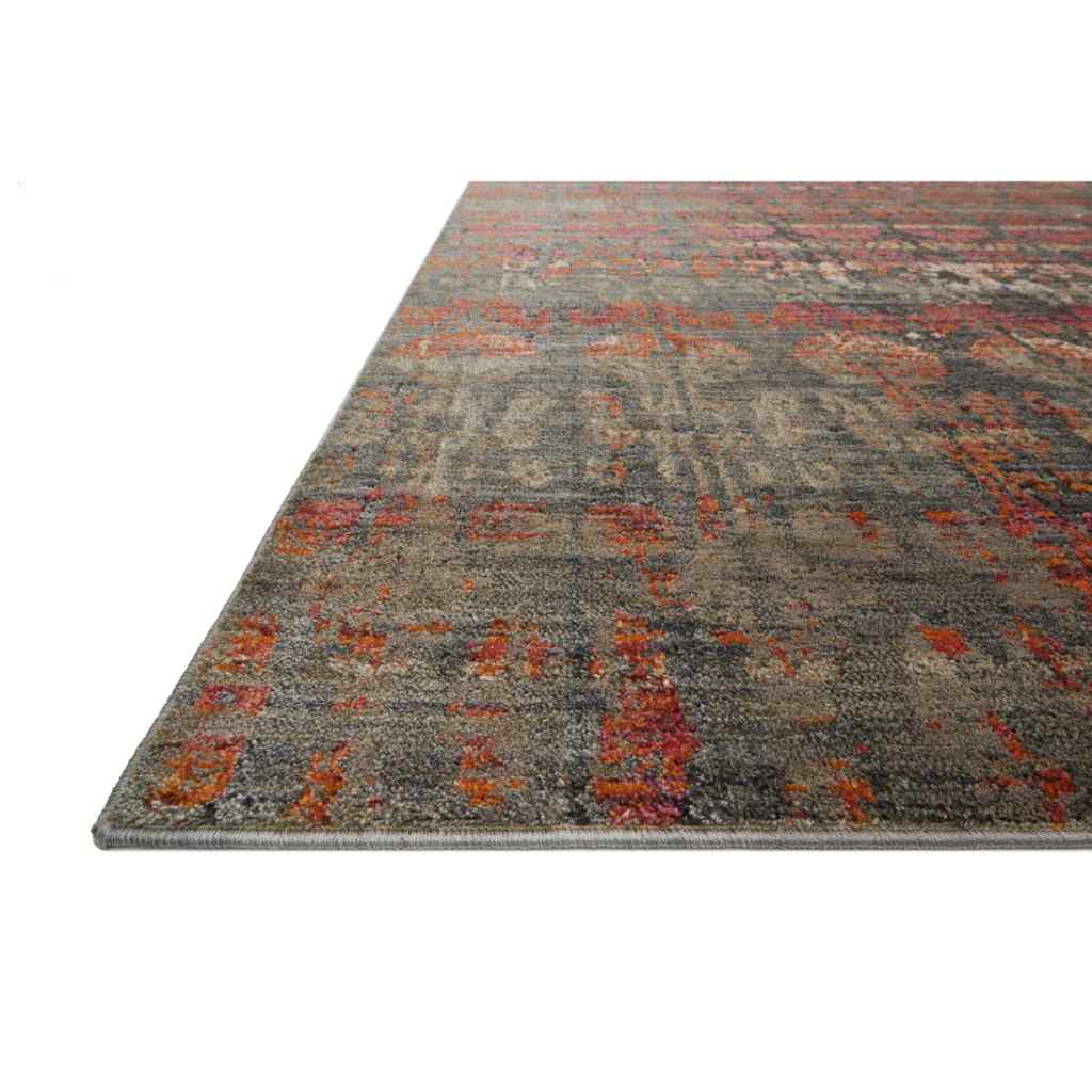 Loloi Javari Collection Steel / Sunrise Rug JV-07 Steel / Sunrise / 18" x 18" Sample
