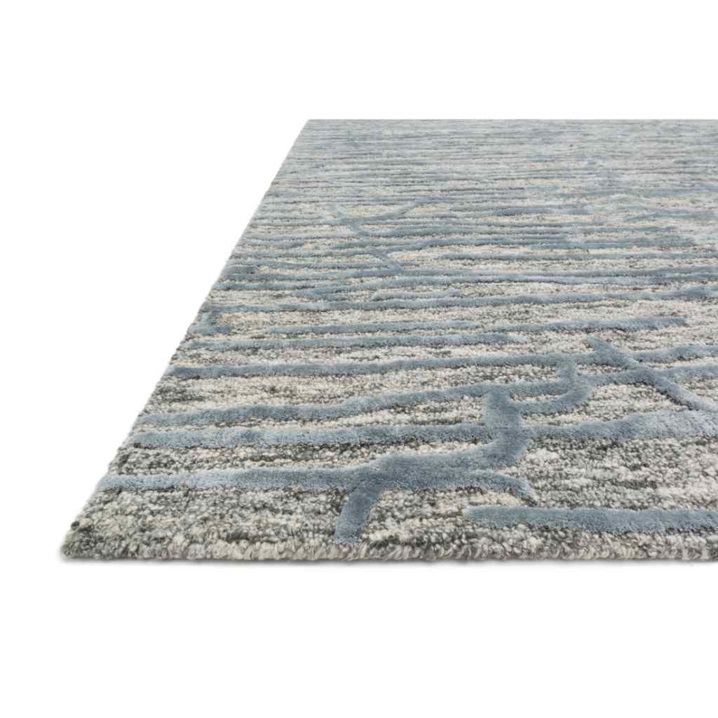 Loloi Juneau Collection Grey / Blue Rug JY-07 Grey / Blue / 18" x 18" Sample