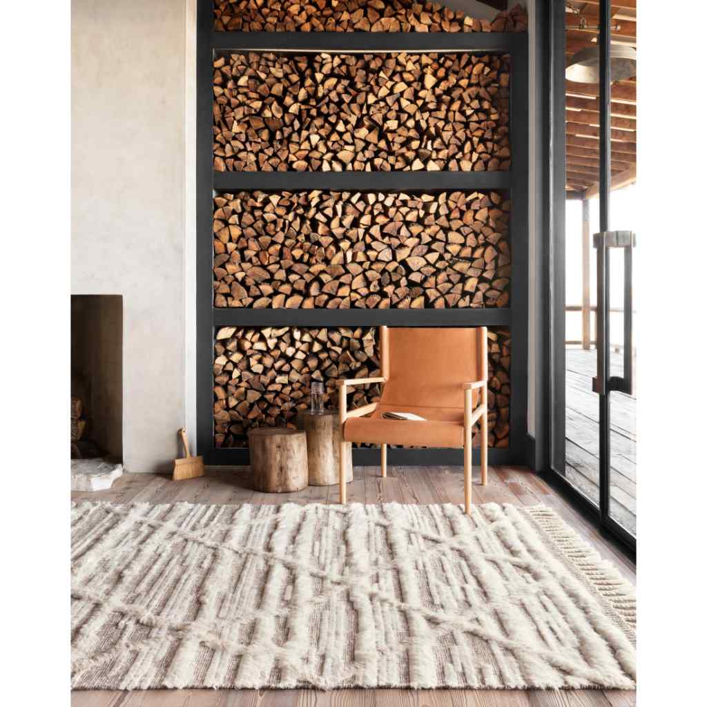 Loloi Khalid Collection Ivory / Taupe Rug KF-07 Ivory / Taupe / 18" x 18" Sample