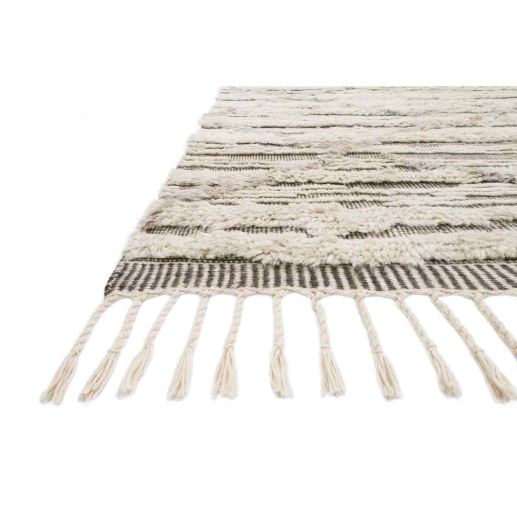 Loloi Khalid Collection Ivory / Taupe Rug KF-07 Ivory / Taupe / 18" x 18" Sample