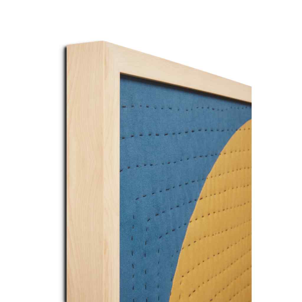 Loloi Lingo Collection Blue / Gold Wall Art LINGX Blue / Gold / 3'-4" x 4'-8" Wall Art