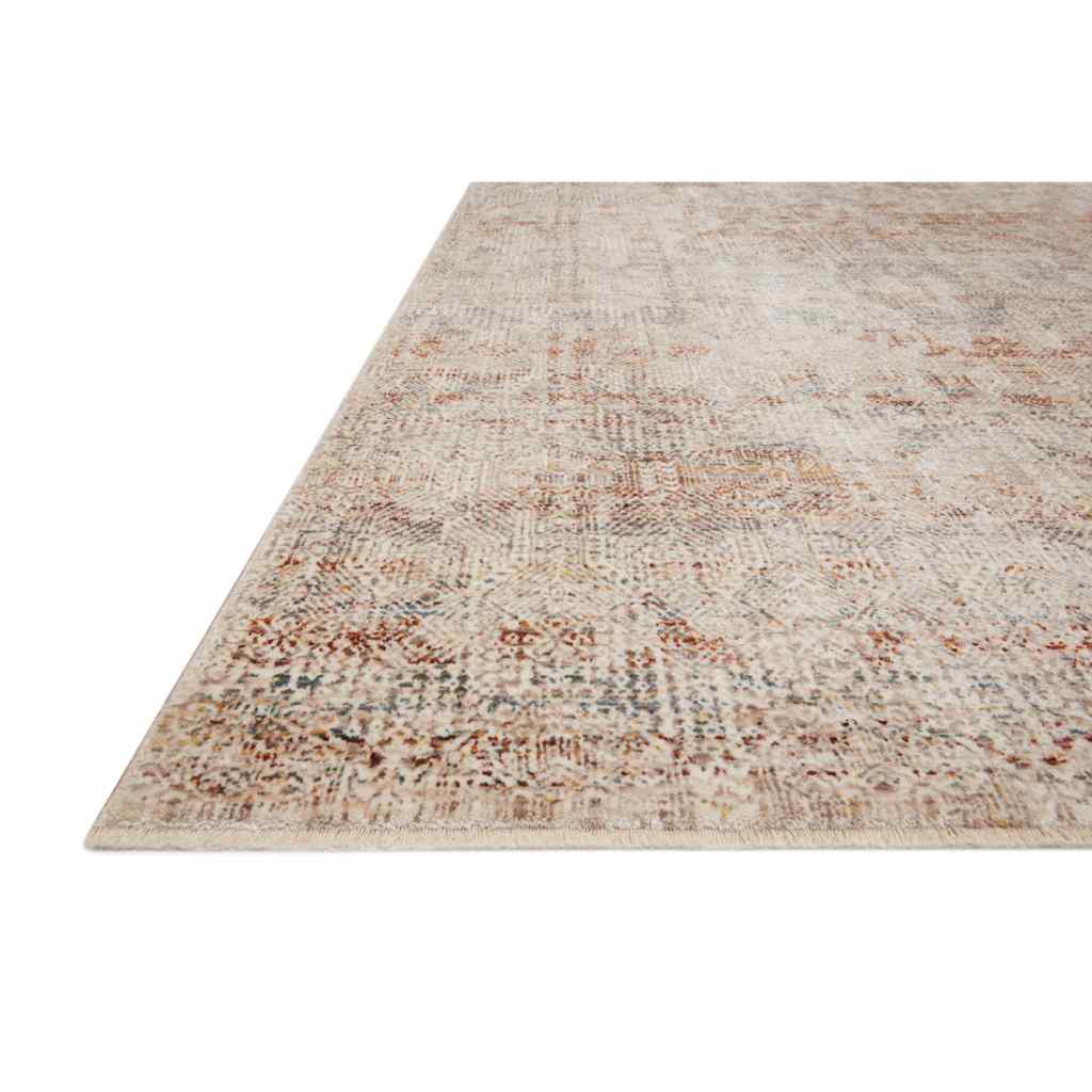Loloi Lourdes Collection Ivory / Spice Rug LOU-04 Ivory / Spice / 18" x 18" Sample