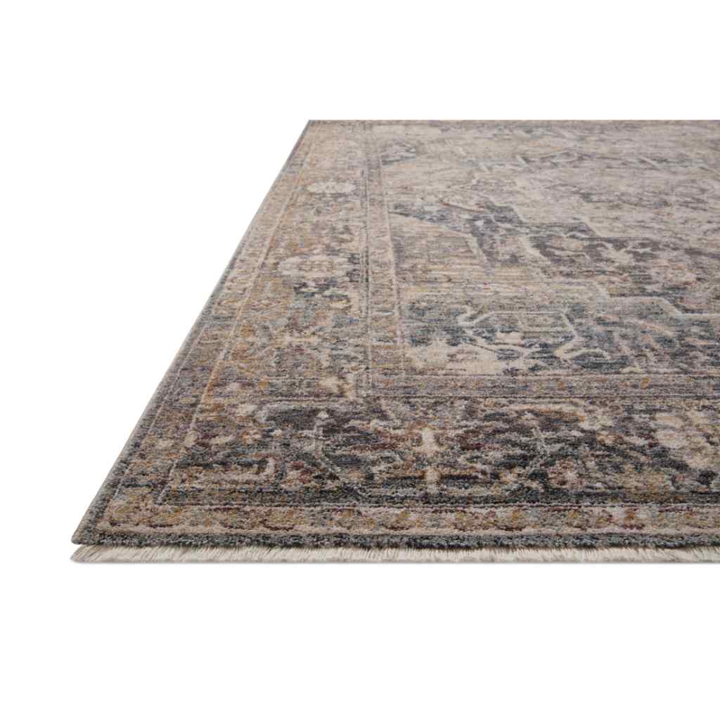 Loloi Lyra Collection Denim / Sand Rug LYR-06 Denim / Sand / 18" x 18" Sample