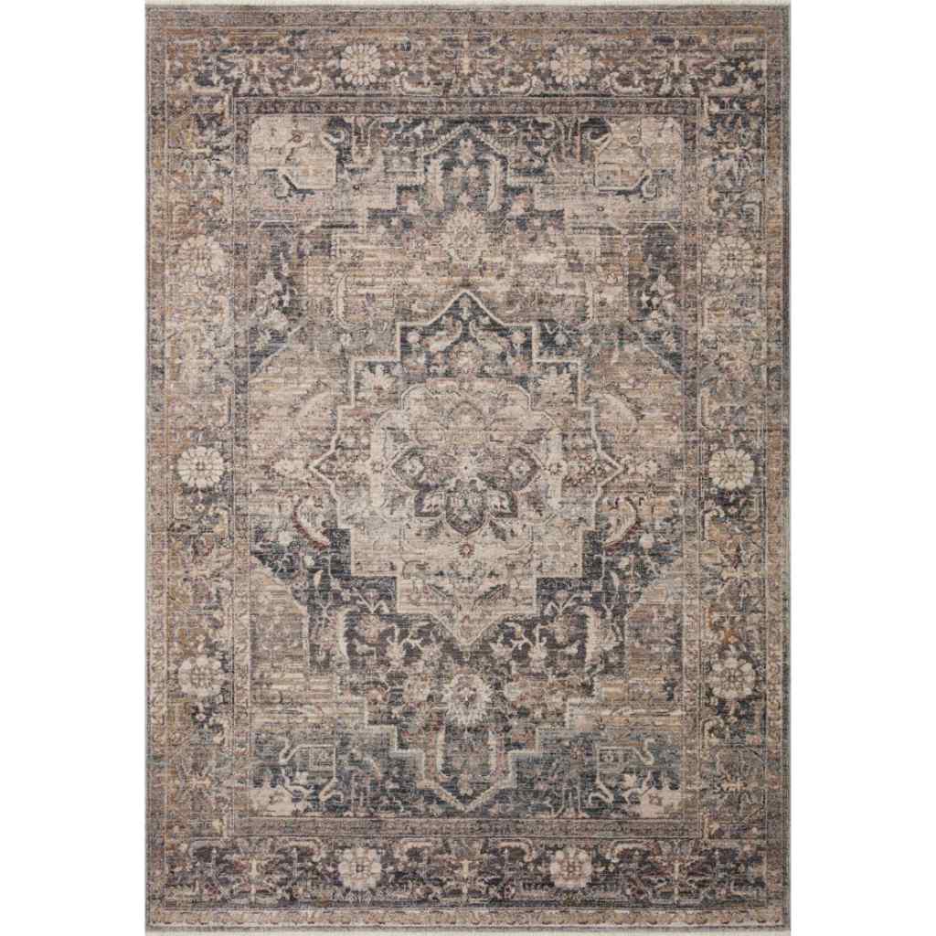 Loloi Lyra Collection Denim / Sand Rug LYR-06 Denim / Sand / 2'-7" x 16'-0"