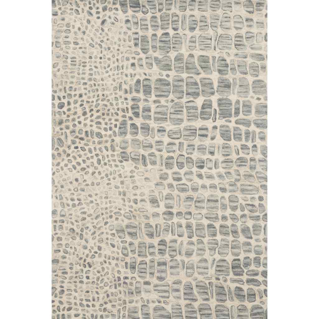 Loloi Masai Collection Silver Grey / Ivory Rug MAS-03 Silver Grey / Ivory / 9'-3" x 13'