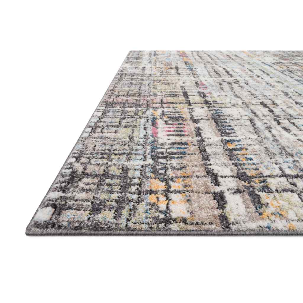 Loloi Medusa Collection Charcoal / Multi Rug MED-08 Charcoal / Multi / 18" x 18" Sample