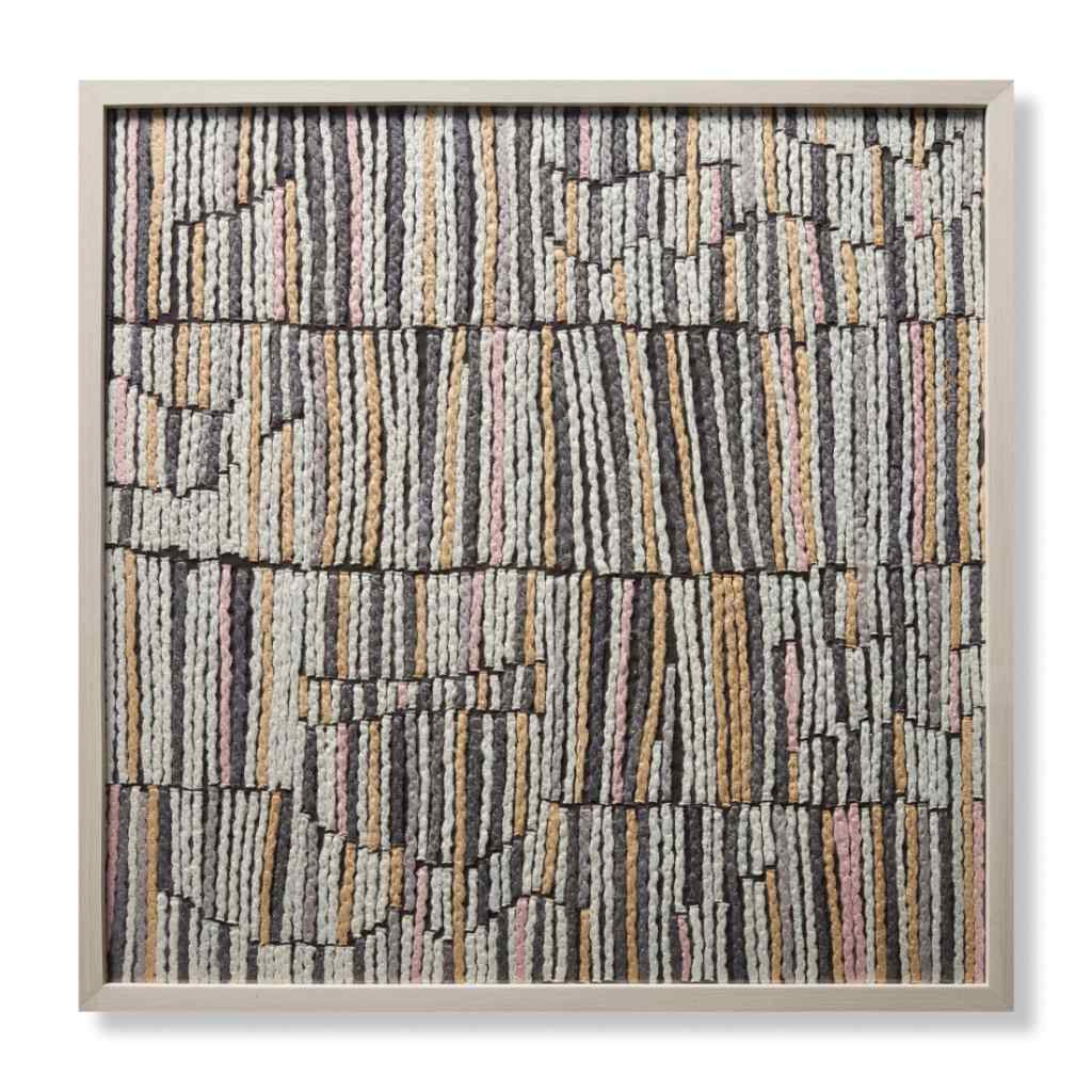 Loloi Melting Pot Collection Brown / Beige Wall Art MELTI Brown / Beige / 3'-3" x 3'-3" Wall Art