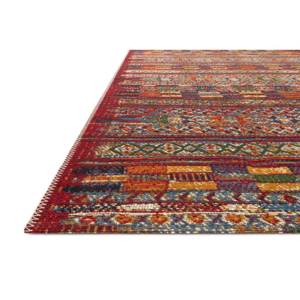 Loloi Mika Collection Red / Multi Rug MIK-09 Red / Multi / 18" x 18" Sample