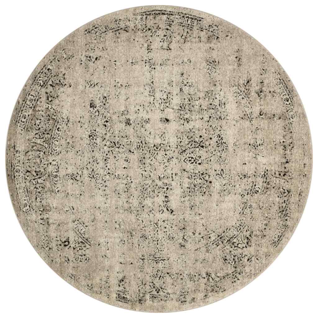 Loloi Millennium Collection Stone / Charcoal Rug MV-06 Stone / Charcoal / 7'-7" x 7'-7" Round