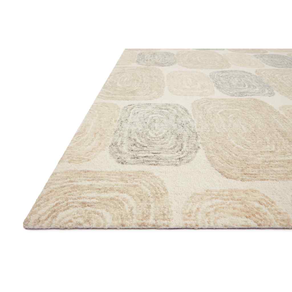 Loloi Milo Collection Teal / Neutral Rug MLO-01 Teal / Neutral / 18" x 18" Sample