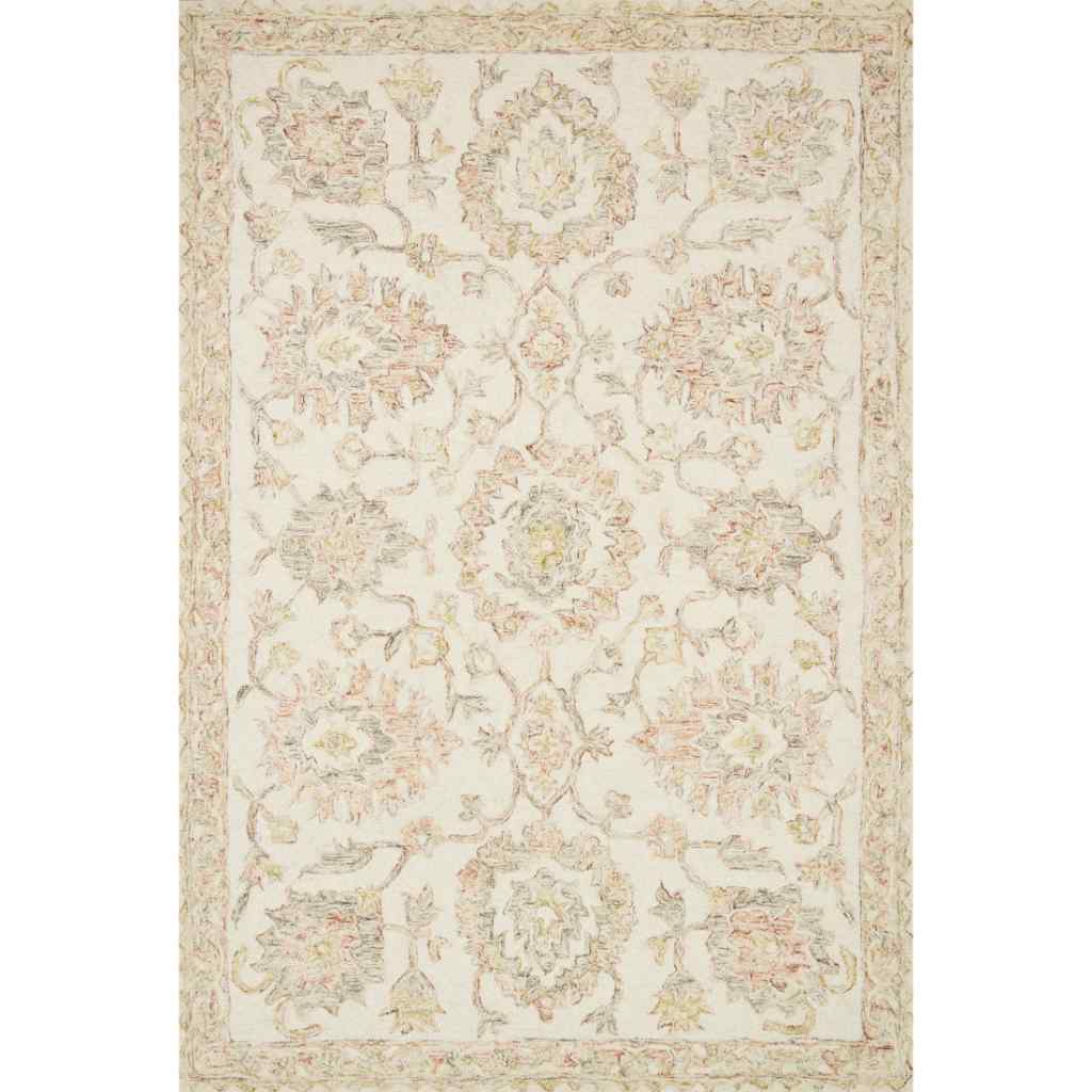 Loloi Norabel Collection Ivory / Blush Rug NOR-04 Ivory / Blush / 8'-6" x 12'