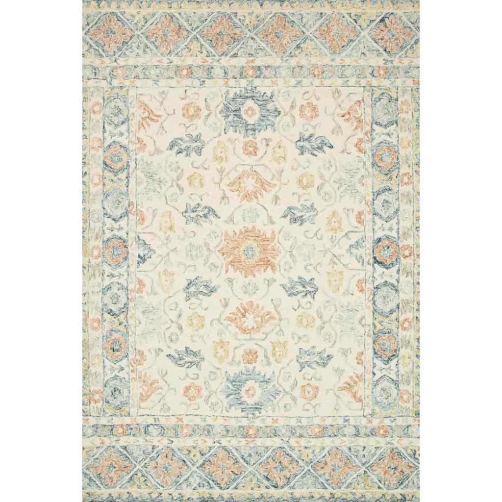 Loloi Norabel Collection Ivory / Multi Rug NOR-01 Ivory / Multi / 18" x 18" Sample