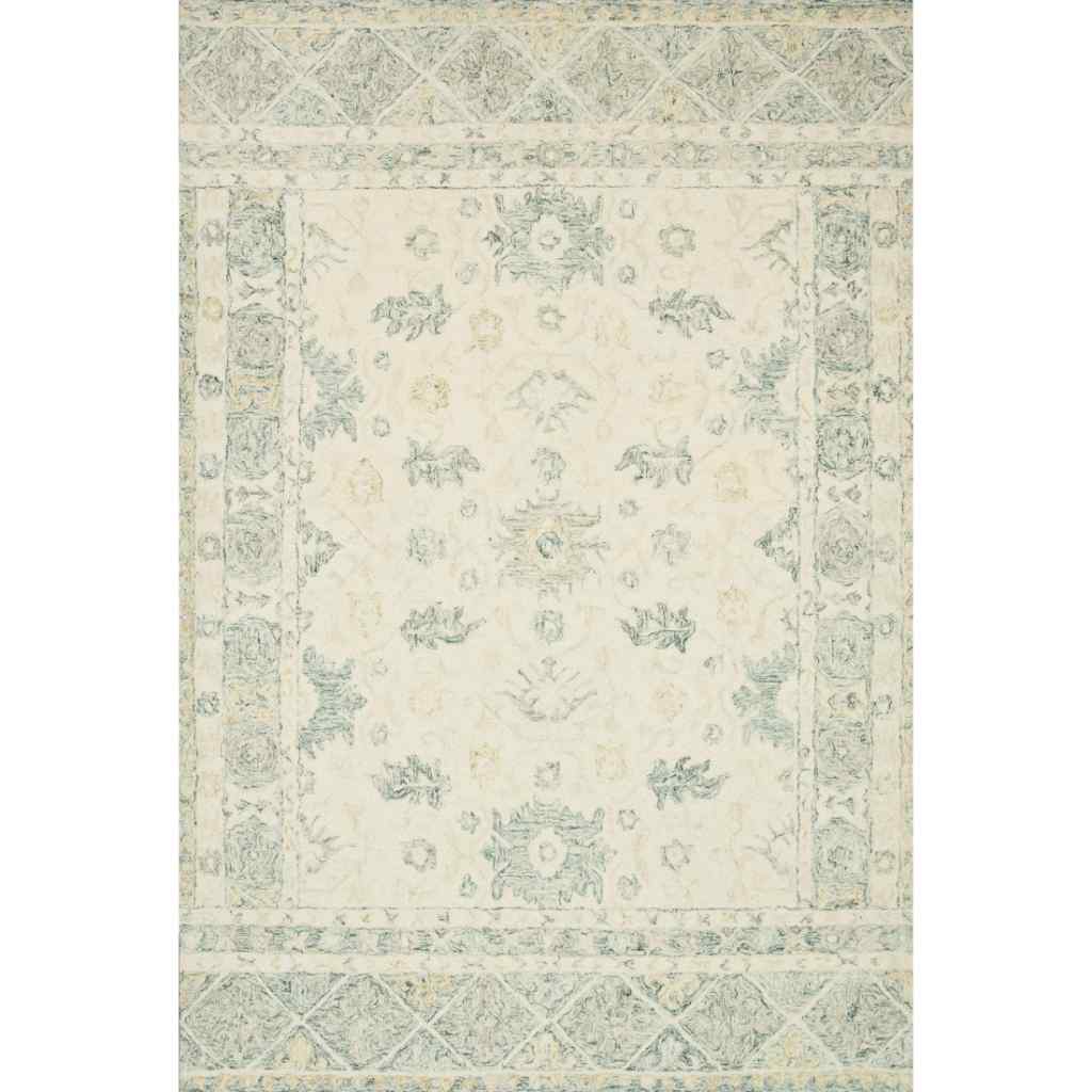 Loloi Norabel Collection Ivory / Slate Rug NOR-01 Ivory / Slate / 18" x 18" Sample