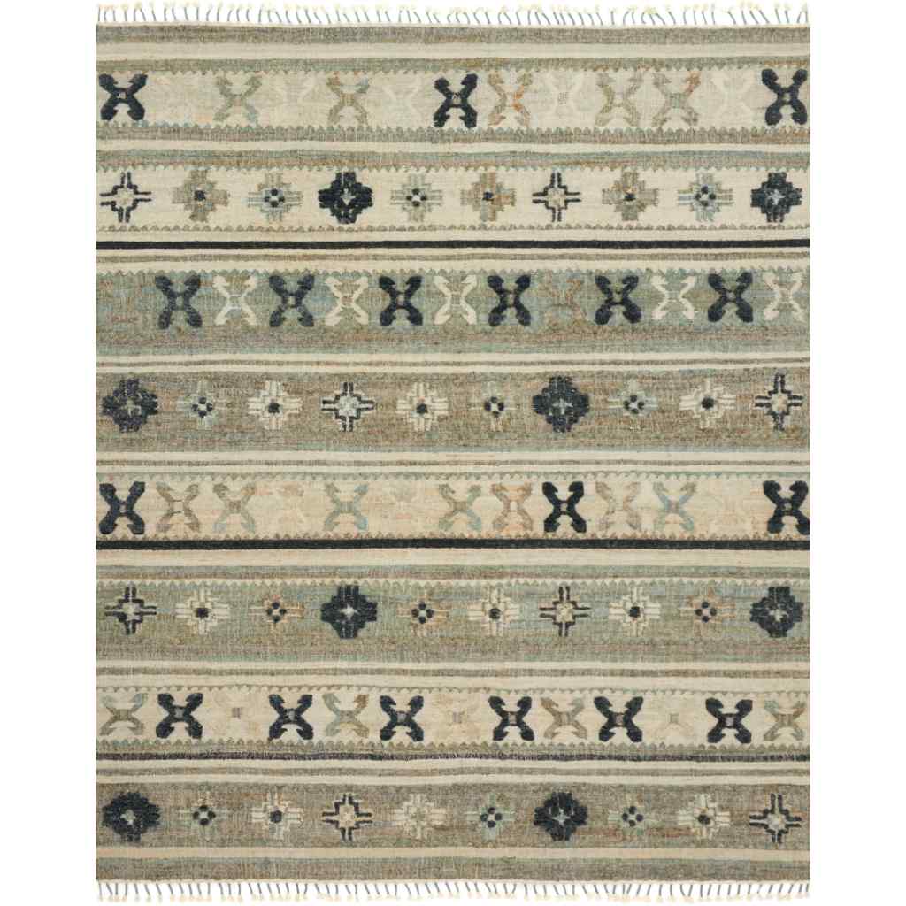 Loloi Owen Collection Aqua / Ink Rug OW-01 Aqua / Ink / 2'-6" x 8'-0"