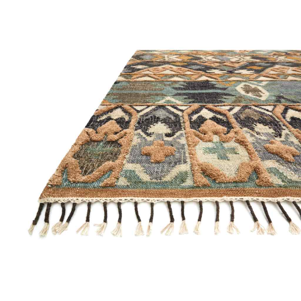 Loloi Owen Collection Ocean / Camel Rug OW-02 Ocean / Camel / 18" x 18" Sample