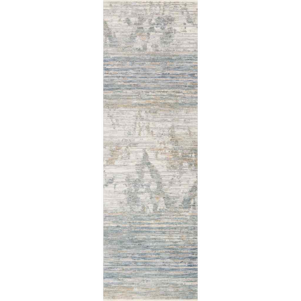 Loloi Pandora Collection Ivory / Blue Rug PAN-06 Ivory / Blue / 2'-6" x 16'-0"