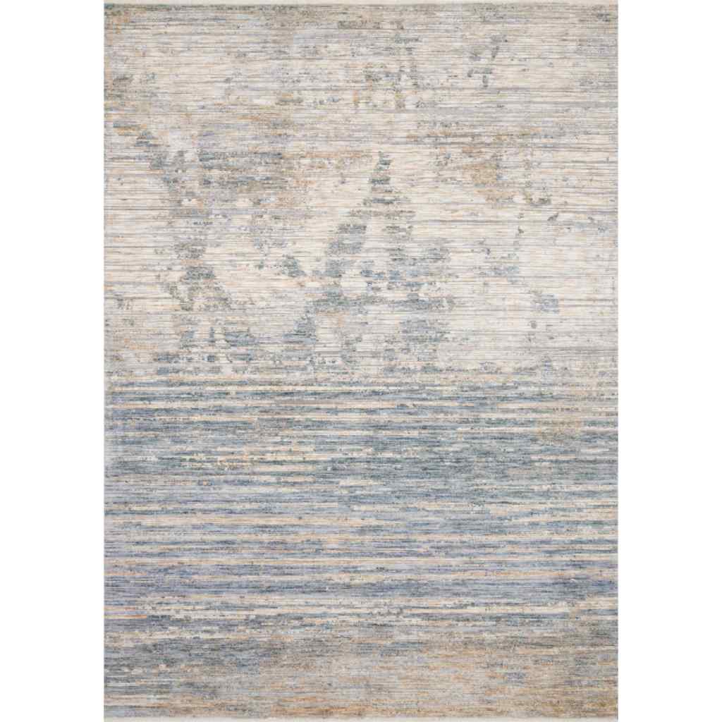 Loloi Pandora Collection Ivory / Blue Rug PAN-06 Ivory / Blue / 7'-10" x 10'