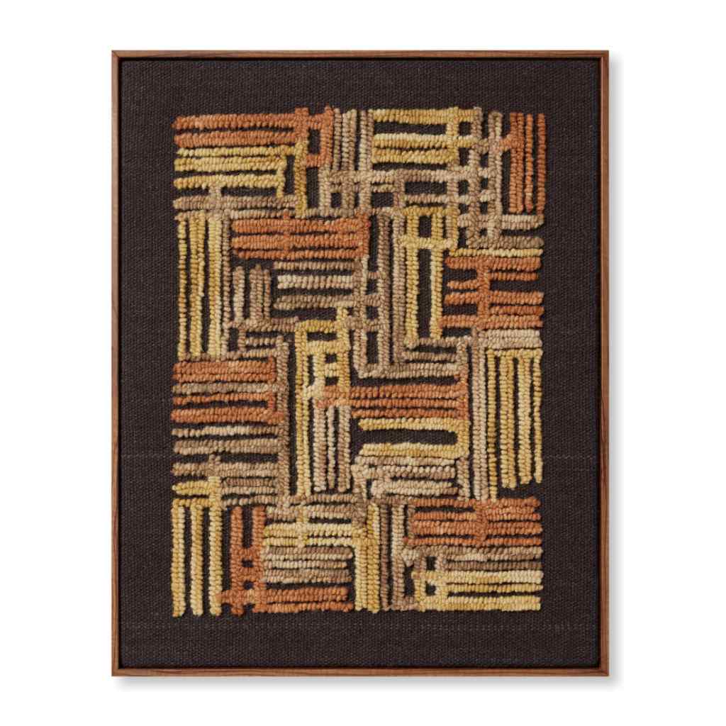 Loloi Perpindicular Collection Gold / Orange Wall Art PERPI Gold / Orange / 2' x 2'-6" Wall Art