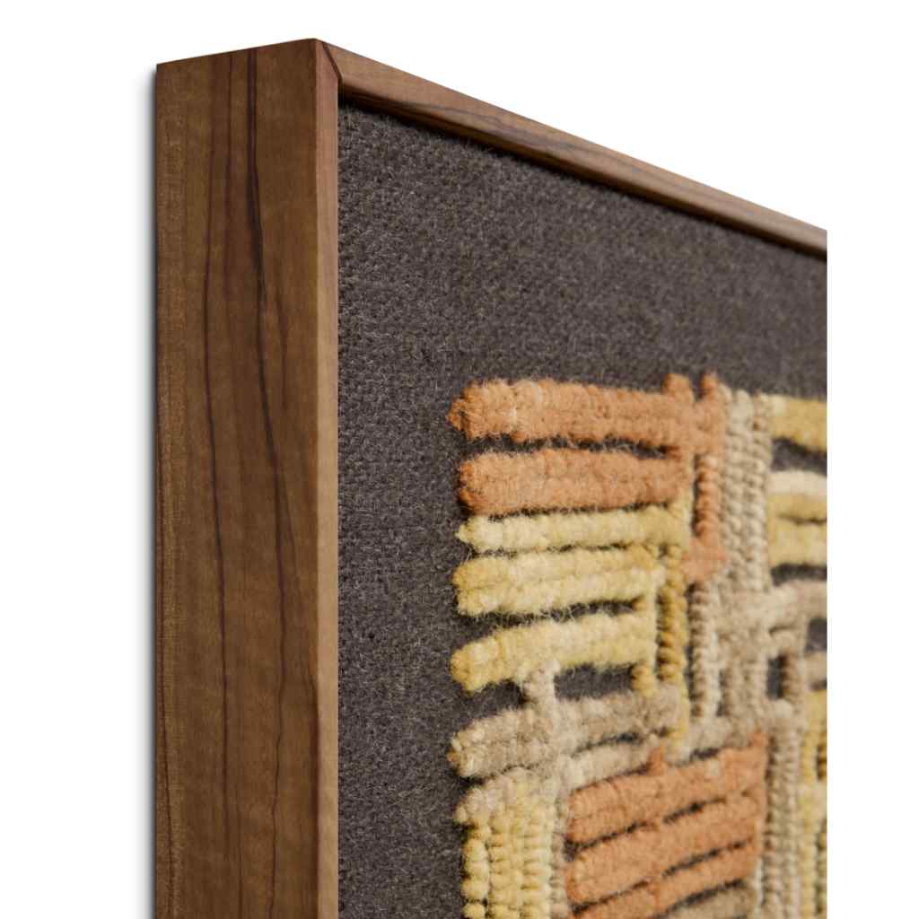 Loloi Perpindicular Collection Gold / Orange Wall Art PERPI Gold / Orange / 2' x 2'-6" Wall Art