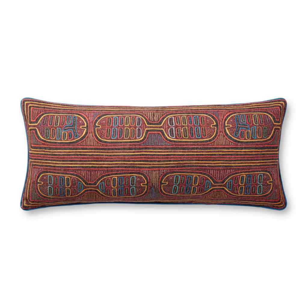 Loloi Pillows Collection Berry / Multi Pillow PLL0107 Berry / Multi / 13" x 35" Cover w/Poly Insert