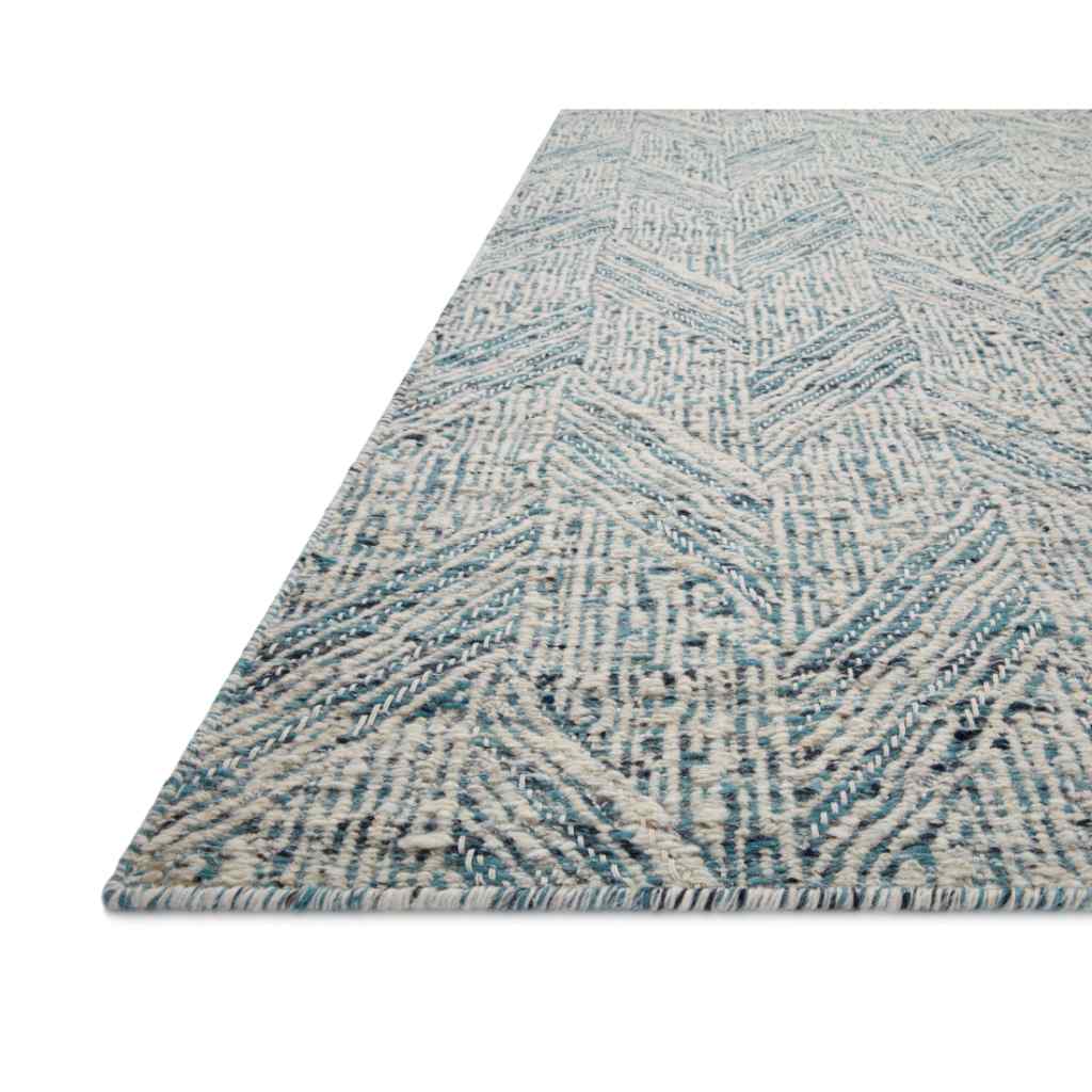 Loloi Raven Collection Blue / Ivory Rug RAV-01 Blue / Ivory / 18" x 18" Sample