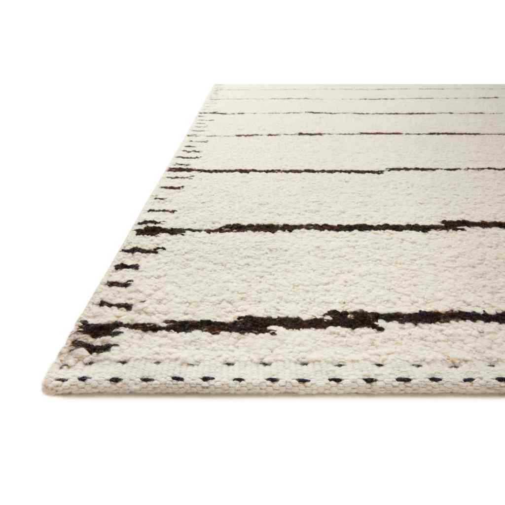 Loloi Roman Collection Ivory / Black Rug ROM-05 Ivory / Black / 18" x 18" Sample