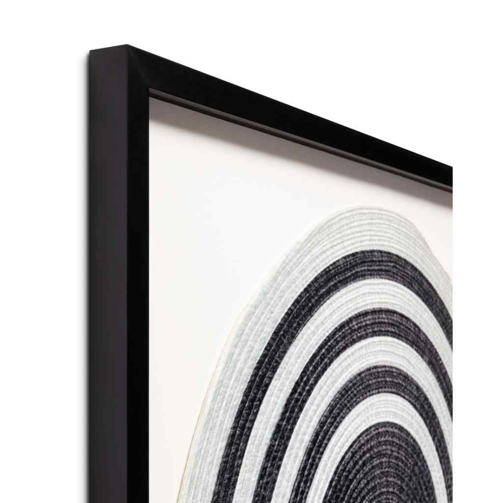 Loloi Rounder Collection Ivory / Black Wall Art RNDER Ivory / Black / 3'-4" x 3'-4" Wall Art