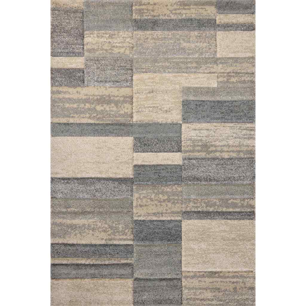 Loloi Silas Collection Slate / Sand Rug SLA-07 Slate / Sand / 18" x 18" Sample