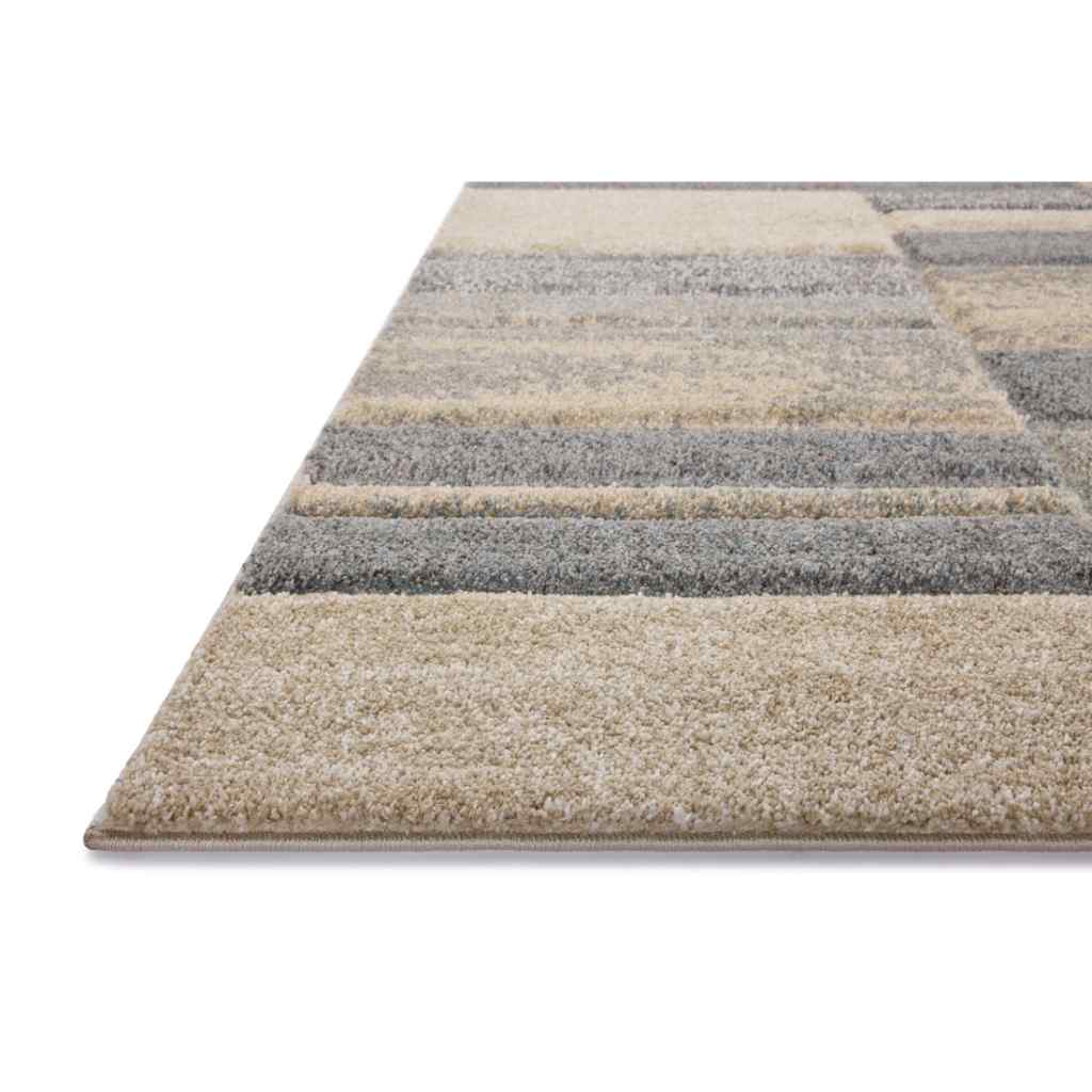 Loloi Silas Collection Slate / Sand Rug SLA-07 Slate / Sand / 18" x 18" Sample