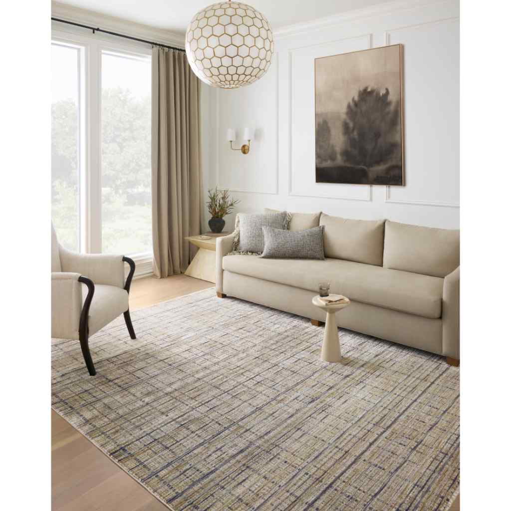 Loloi Soho Collection Pebble / Charcoal Rug SOH-04 Pebble / Charcoal / 18" x 18" Sample