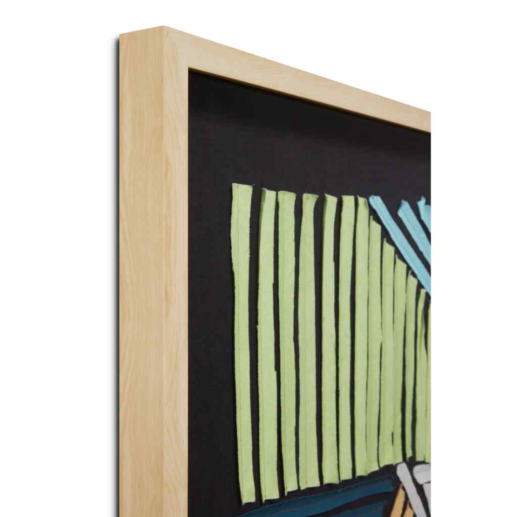Loloi Straight Forward Collection Black / Multi Wall Art STRAX Black / Multi / 3'-4" x 3'-4" Wall Art