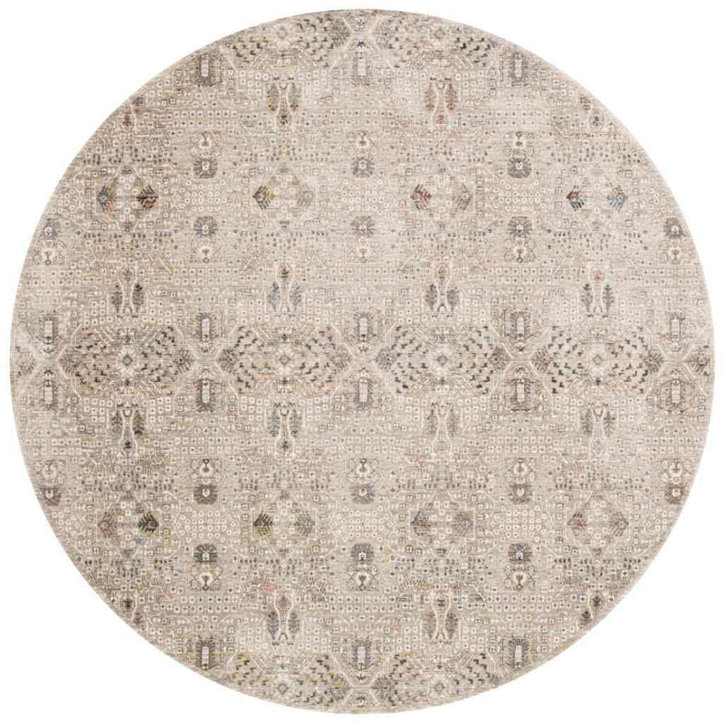 Loloi Theia Collection Granite / Ivory Rug THE-06 Granite / Ivory / 7'-10" x 7'-10" Round