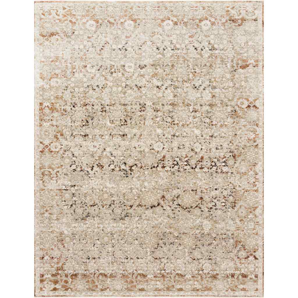 Loloi Theia Collection Natural / Rust Rug THE-07 Natural / Rust / 18" x 18" Sample