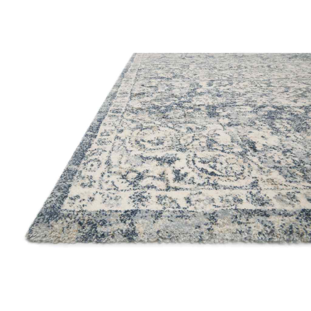 Loloi Theory Collection Ivory / Blue Rug THY-02 Ivory / Blue / 18" x 18" Sample