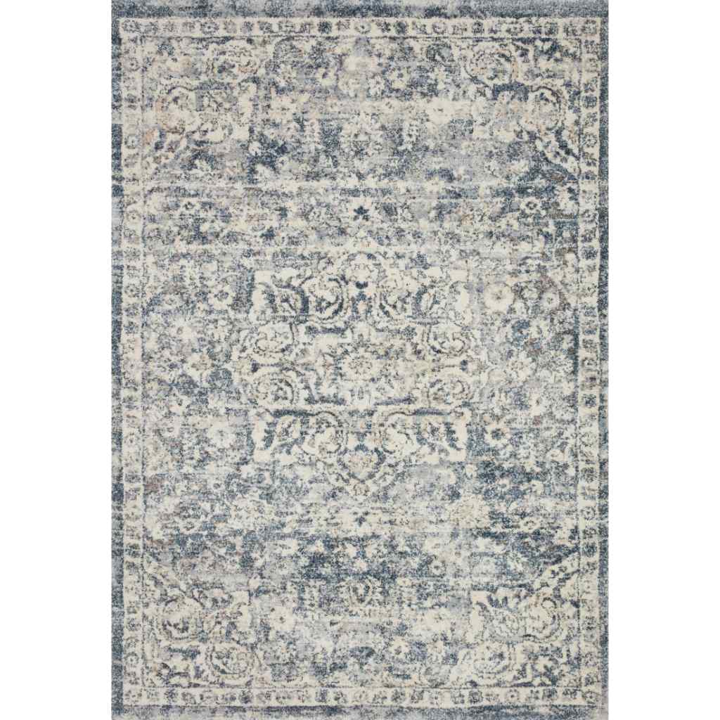 Loloi Theory Collection Ivory / Blue Rug THY-02 Ivory / Blue / 7'-10" x 10'-10"