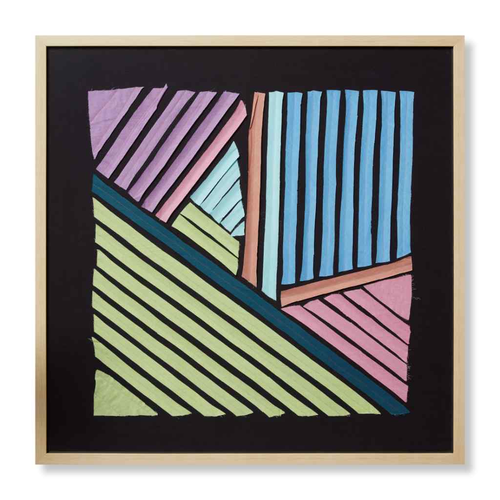 Loloi Unbiased Tape Collection Black / Multi Wall Art UNBIA Black / Multi / 3'-4" x 3'-4" Wall Art