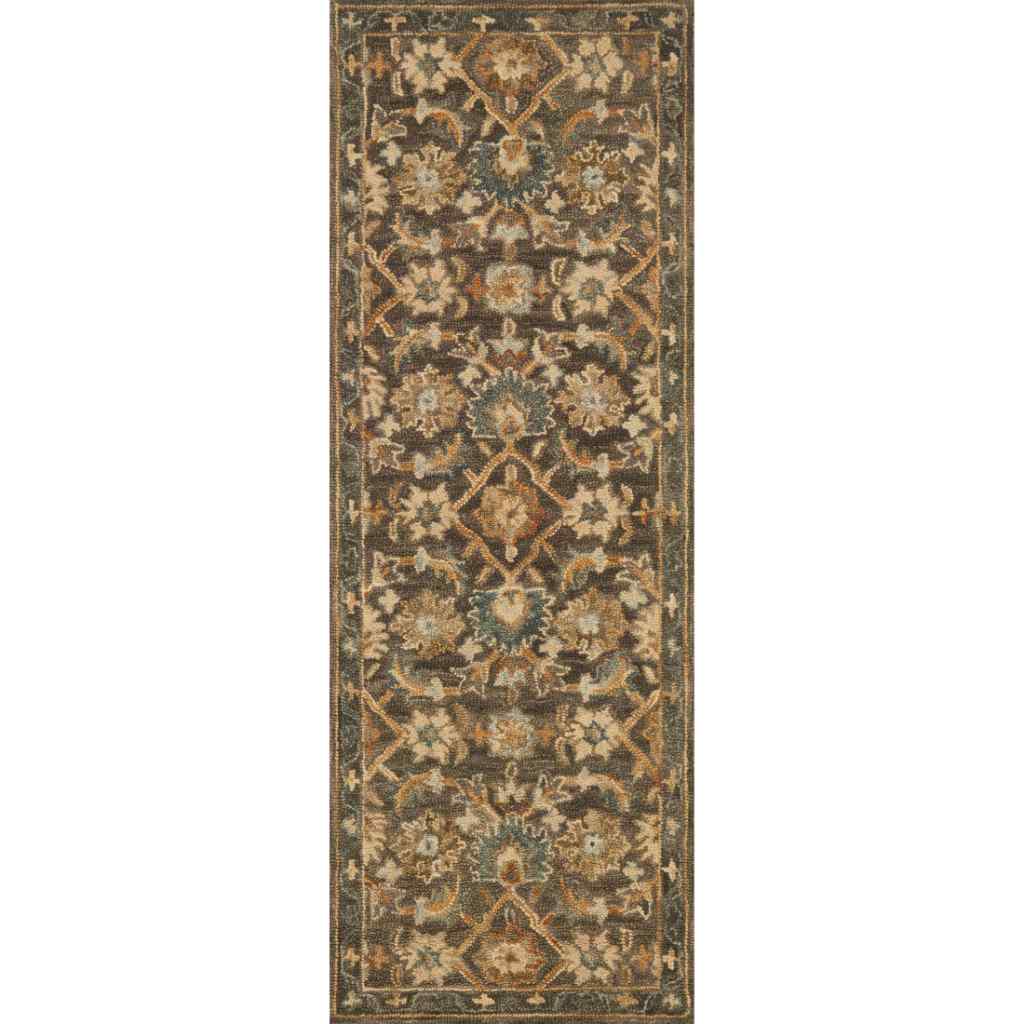 Loloi Victoria Collection Dk Taupe / Multi Rug VK-08 Dk Taupe / Multi / 2'-6" x 7'-6"