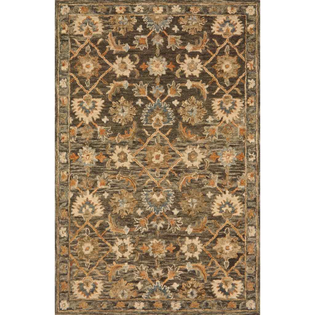 Loloi Victoria Collection Dk Taupe / Multi Rug VK-08 Dk Taupe / Multi / 9'-3" x 13'