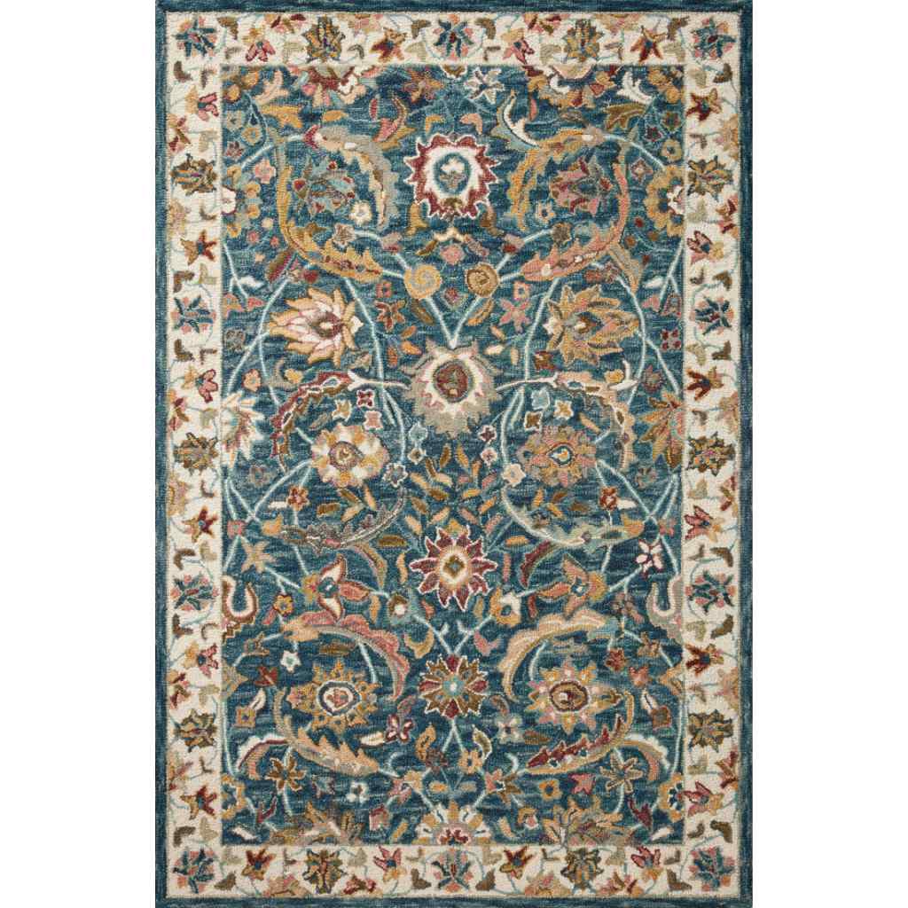 Loloi Victoria Collection Ocean / Multi Rug VK-24 Ocean / Multi / 18" x 18" Sample