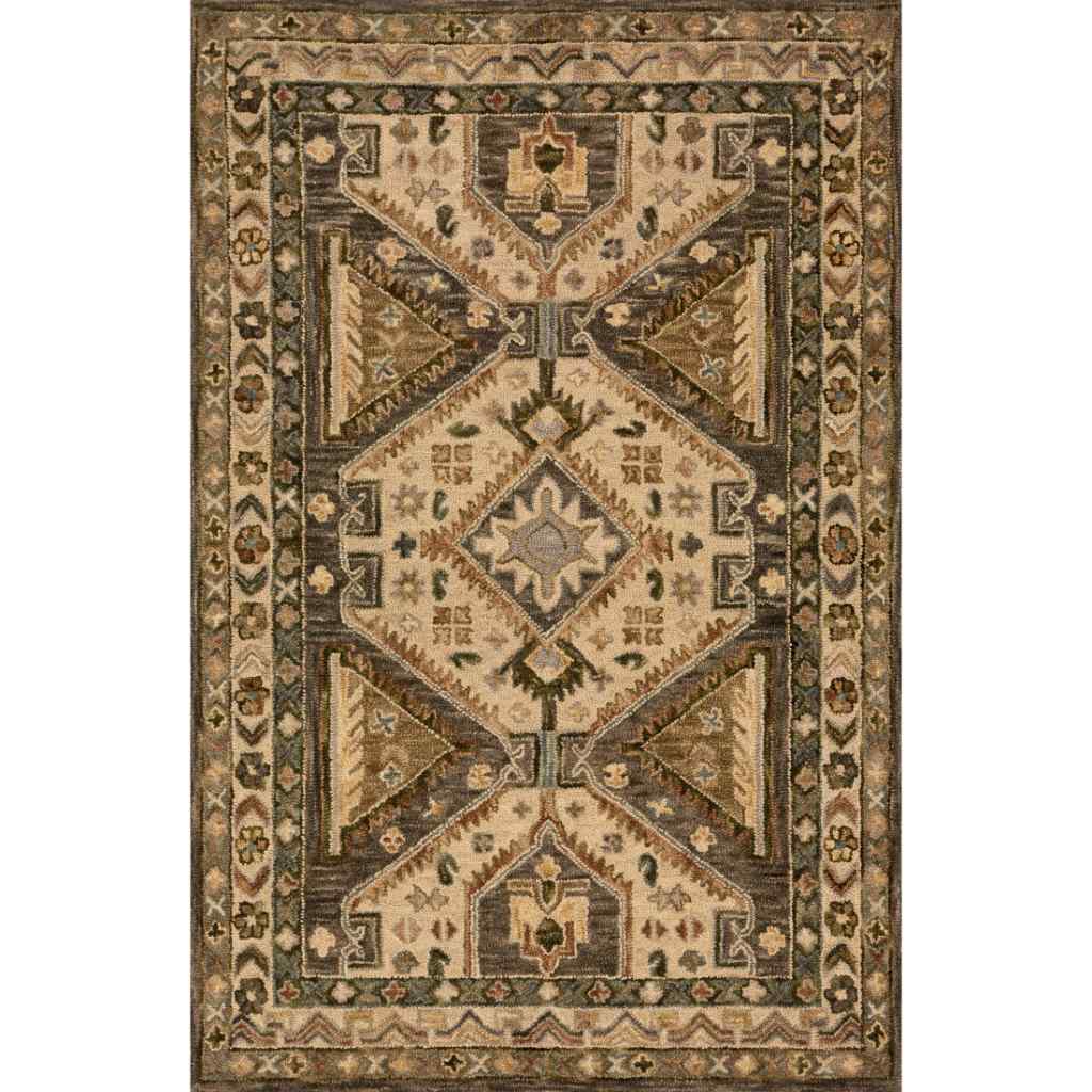 Loloi Victoria Collection Walnut / Beige Rug VK-07 Walnut / Beige / 18" x 18" Sample