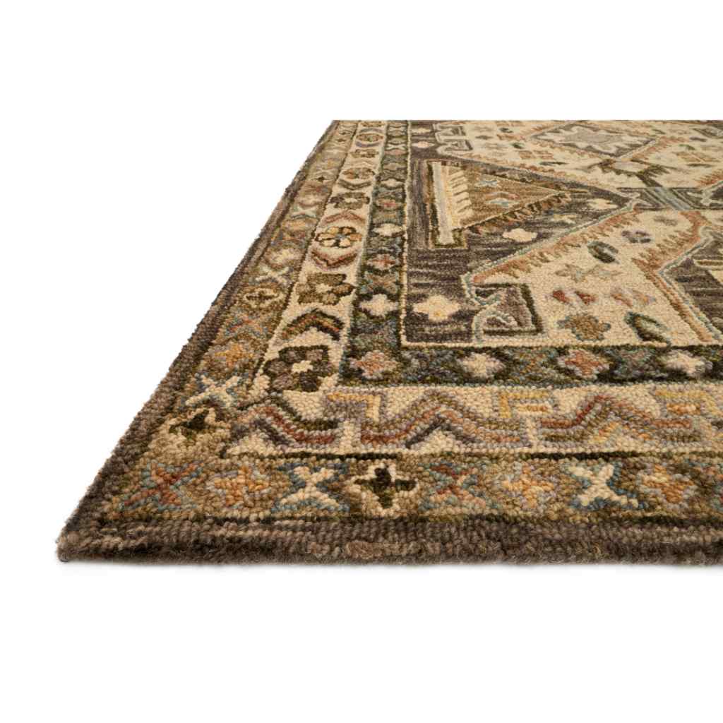 Loloi Victoria Collection Walnut / Beige Rug VK-07 Walnut / Beige / 18" x 18" Sample