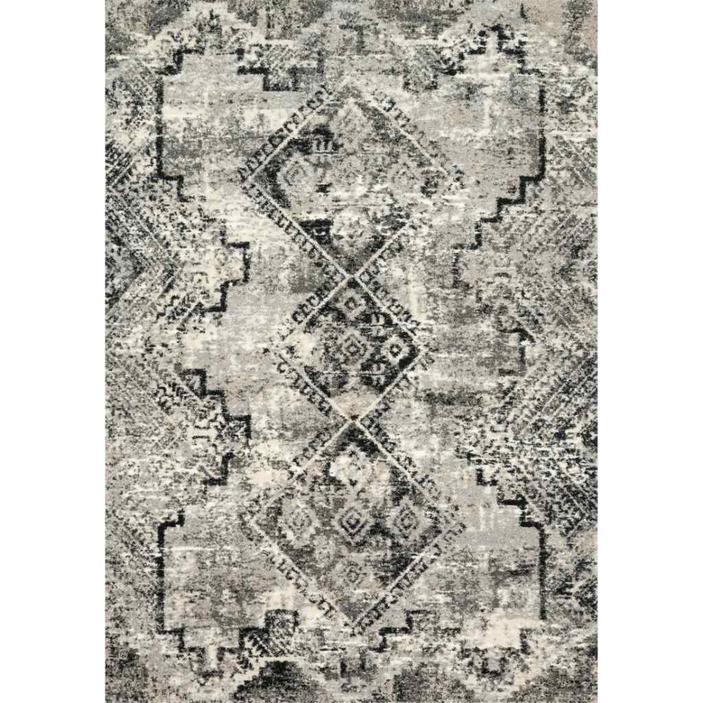 Loloi Viera Collection Grey / Black Rug VR-10 Grey / Black / 18" x 18" Sample