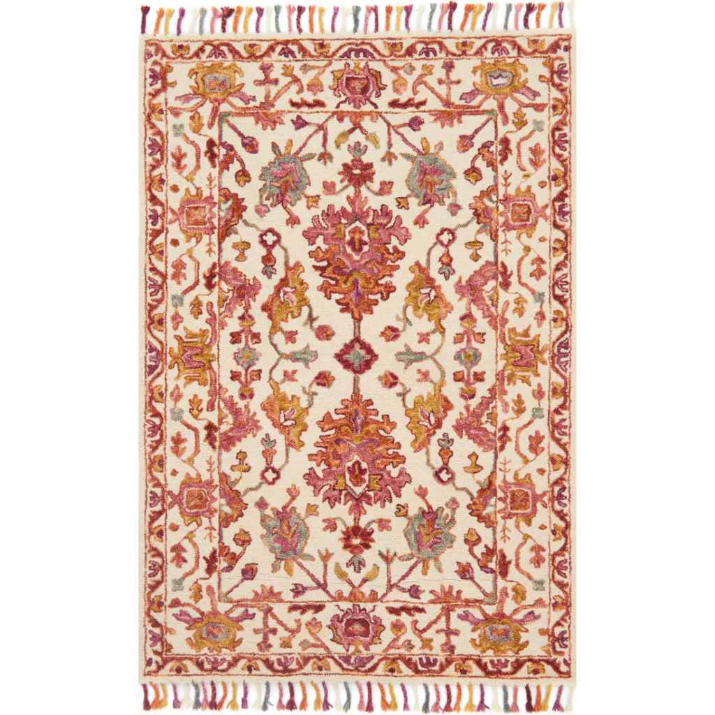 Loloi Zharah Collection Berry Rug ZR-06 Berry / 18" x 18" Sample