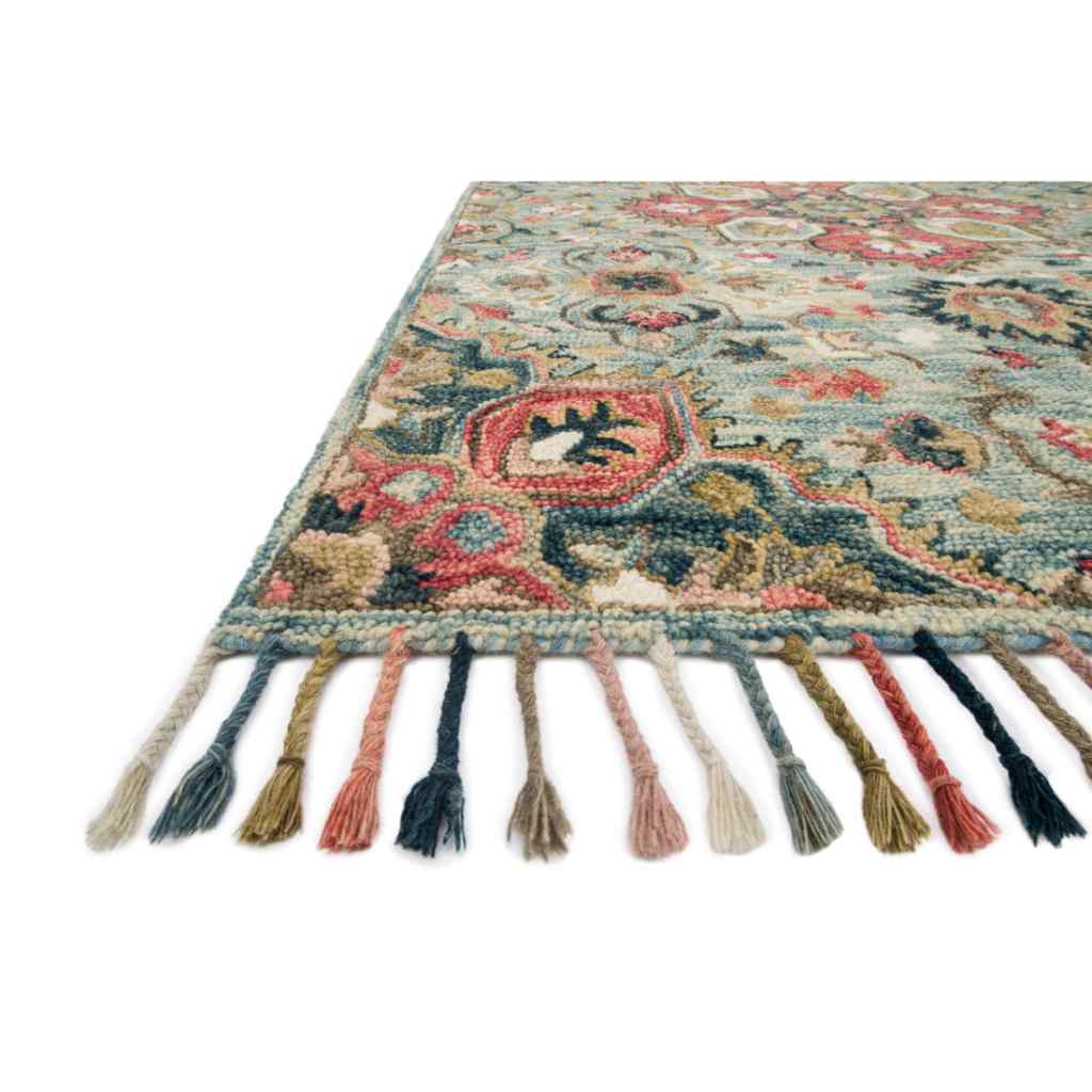 Loloi Zharah Collection Light Blue / Multi Rug ZR-13 Light Blue / Multi / 18" x 18" Sample