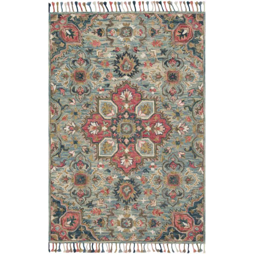 Loloi Zharah Collection Light Blue / Multi Rug ZR-13 Light Blue / Multi / 9'-3" x 13'