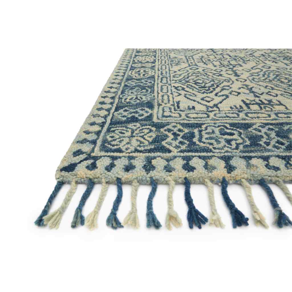 Loloi Zharah Collection Mist / Blue Rug ZR-09 Mist / Blue / 18" x 18" Sample