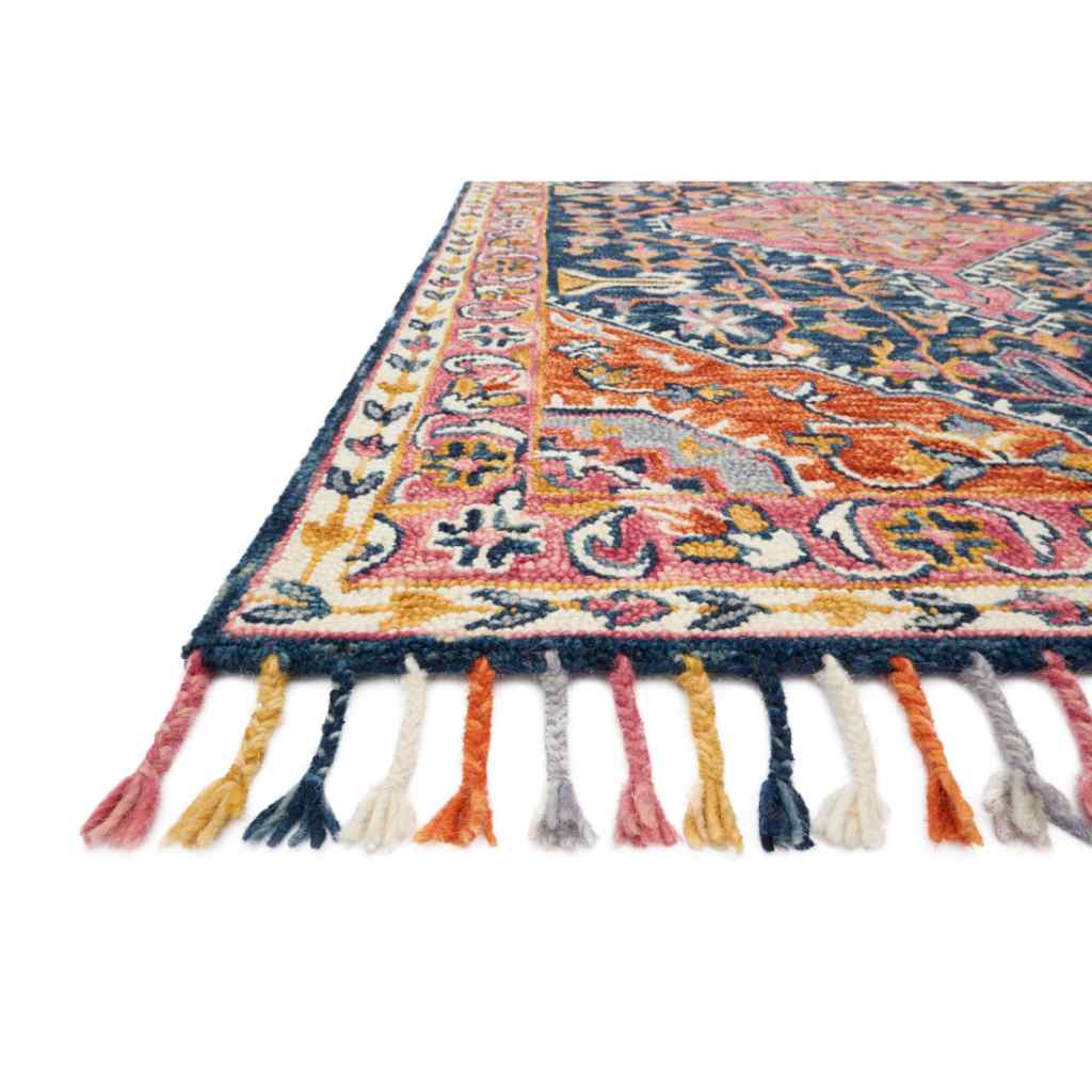 Loloi Zharah Collection Navy / Multi Rug ZR-01 Navy / Multi / 18" x 18" Sample
