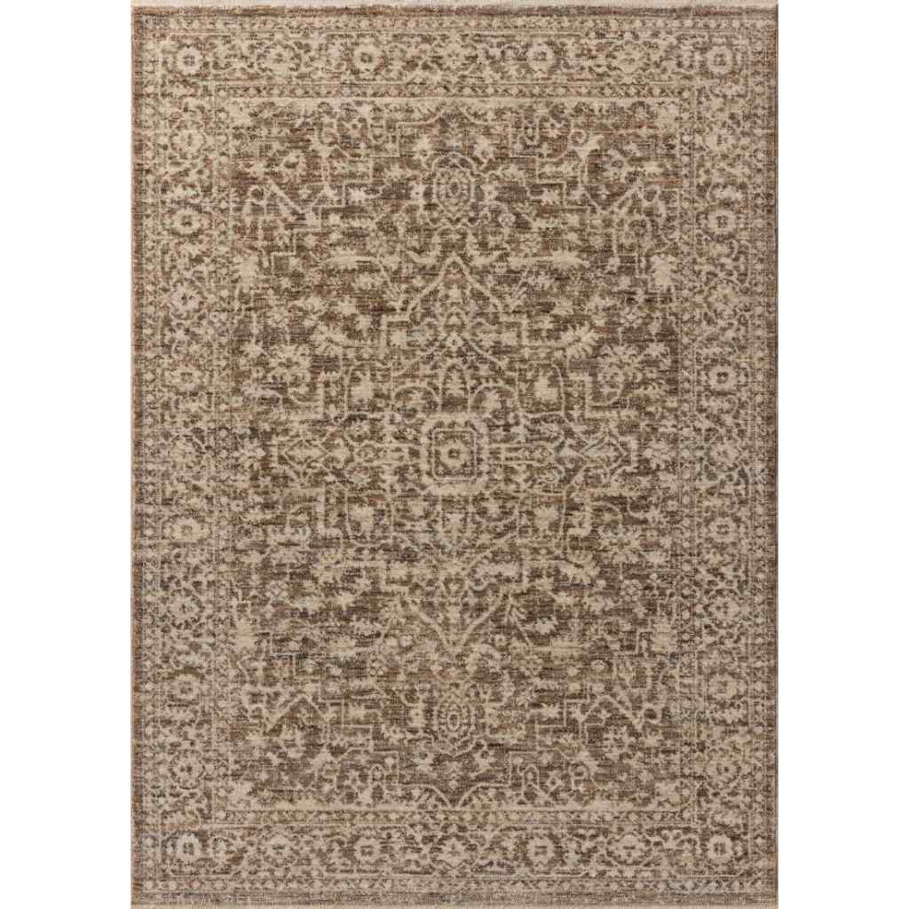 Loloi II Newman Collection Dark Taupe / Natural Rug NEW-02 Dark Taupe / Natural / 18" x 18" Sample