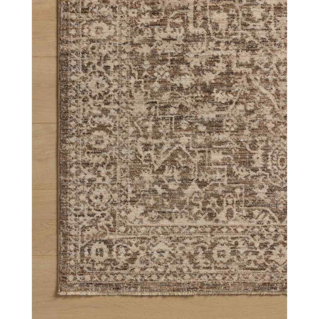 Loloi II Newman Collection Dark Taupe / Natural Rug NEW-02 Dark Taupe / Natural / 18" x 18" Sample