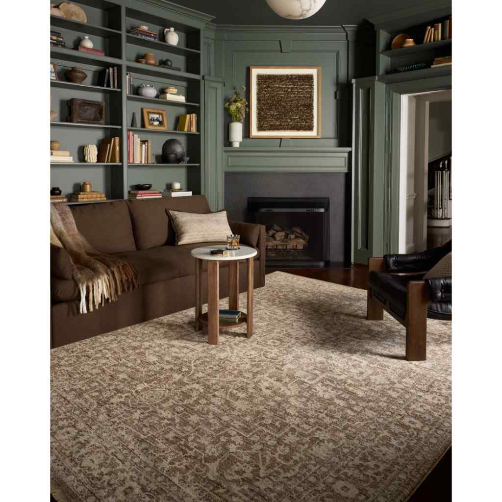 Loloi II Newman Collection Dark Taupe / Natural Rug NEW-02 Dark Taupe / Natural / 18" x 18" Sample